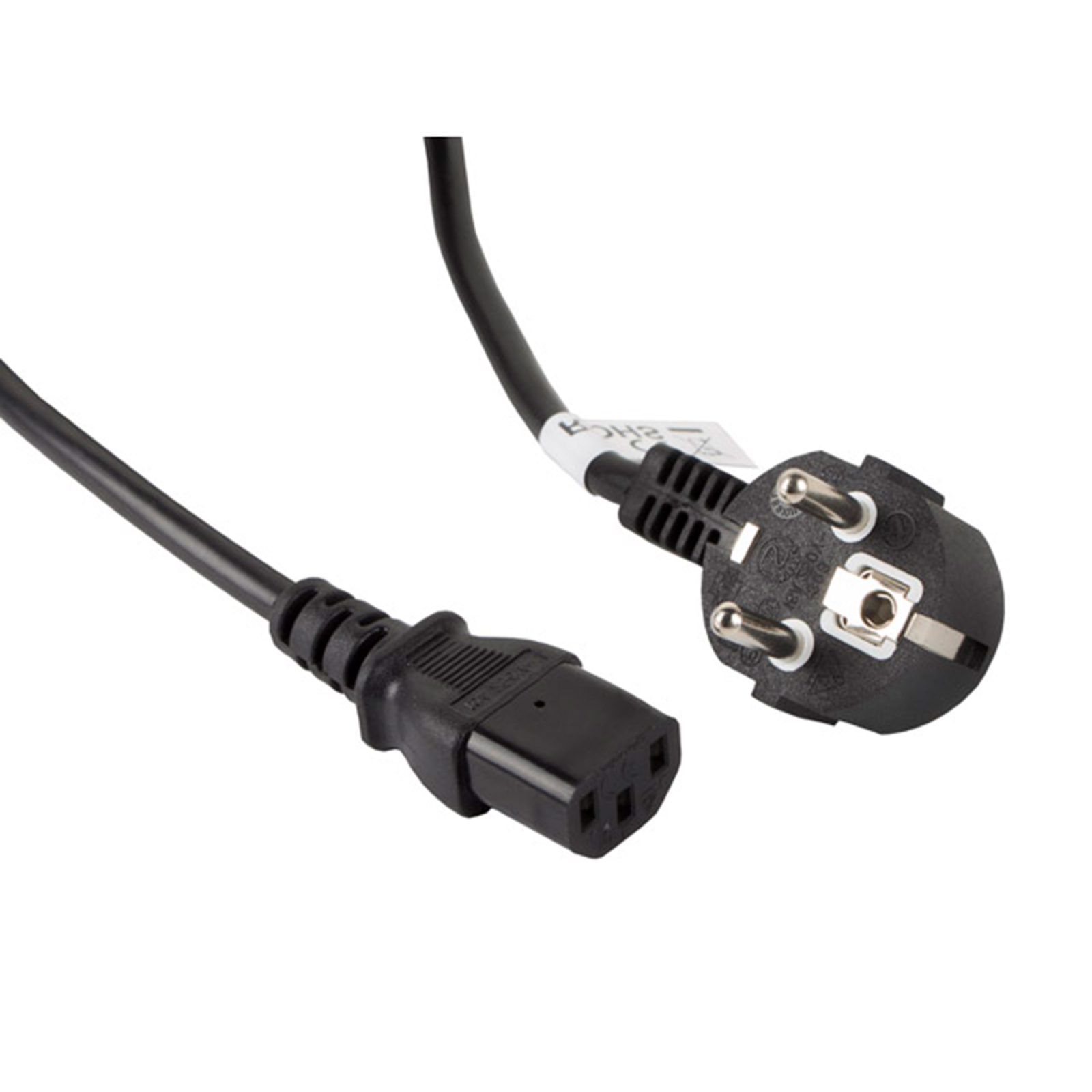Cable de alimentación de Lanberg CA-C13C-11CC-0050-BK Schuko CEE 7/7 hembra a IEC320 C13 5 m - Lanberg