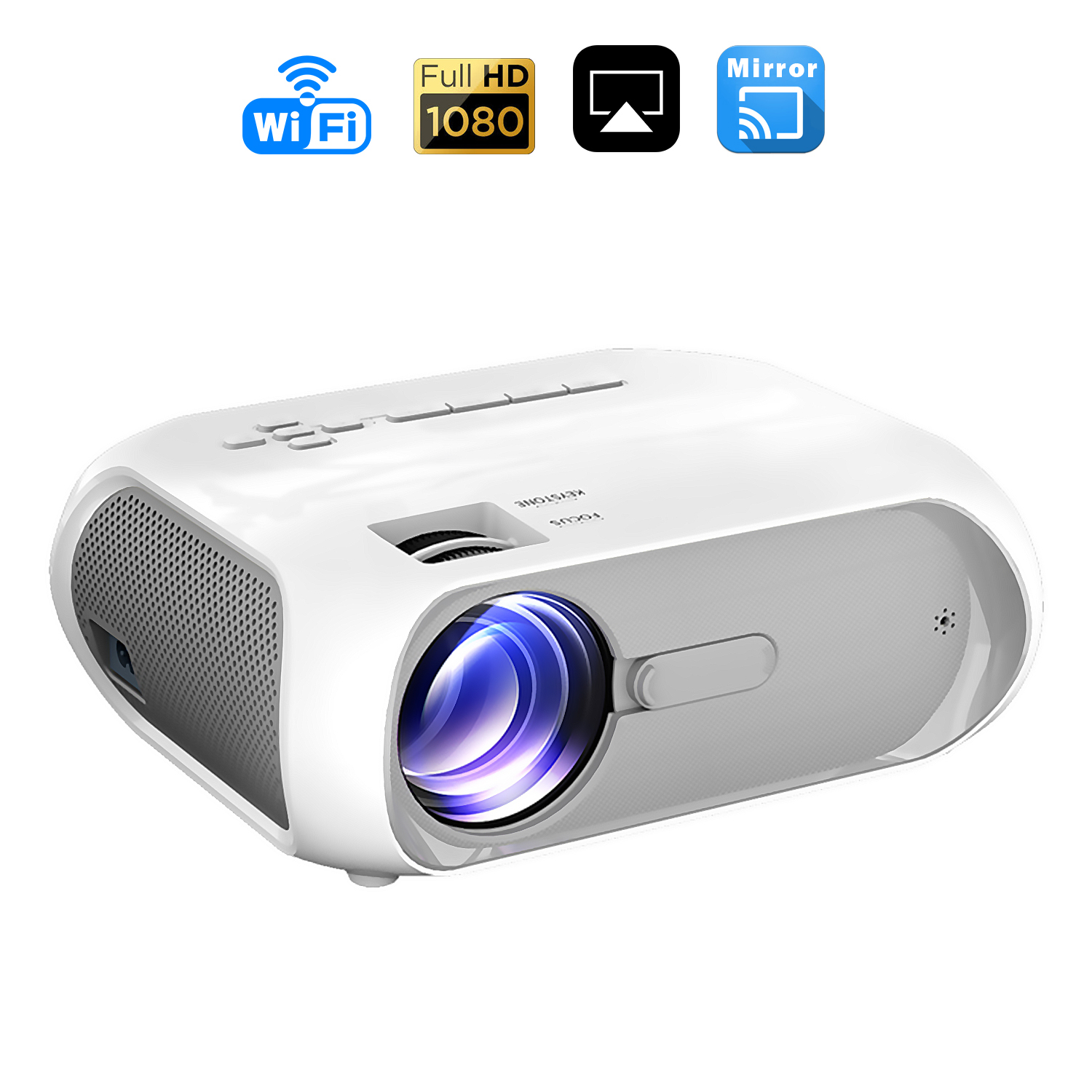 Video proyector LED A13 con Wifi y Android 6.0 incorporado. Full HD1080P,  soporta 4K. De 27