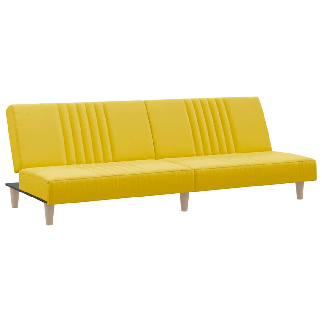 vidaXL Sofá cama de tela amarillo claro