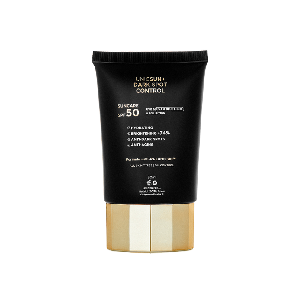 UNICSKIN - UNICSUN+ DARK SPOT CONTROL - Crema Solar de Tratamiento con protección UVA, UVB, Luz Azul y Contaminación