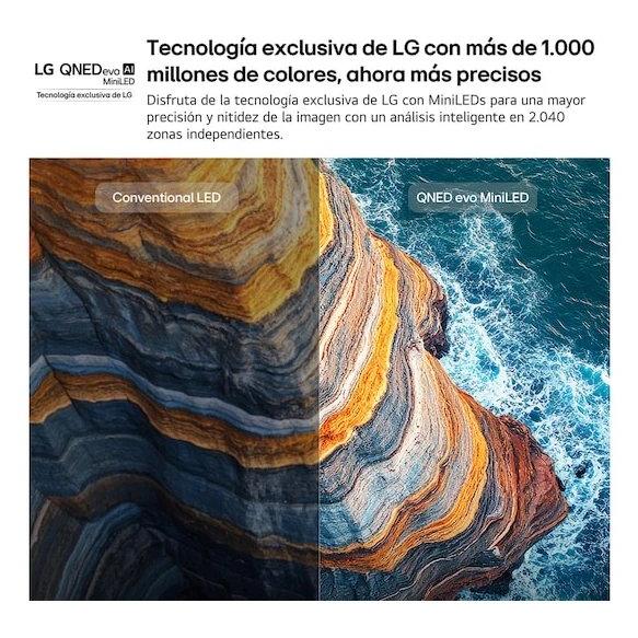 LG - Televisión QLED 43QNED81B6C de 43 pulgadas con resolución 4K Ultra HD, HDR10 y webOS para salón inteligente