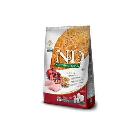 FARMINA N&D ANCESTRAL DOG MED/MAX LIGHT 12KG