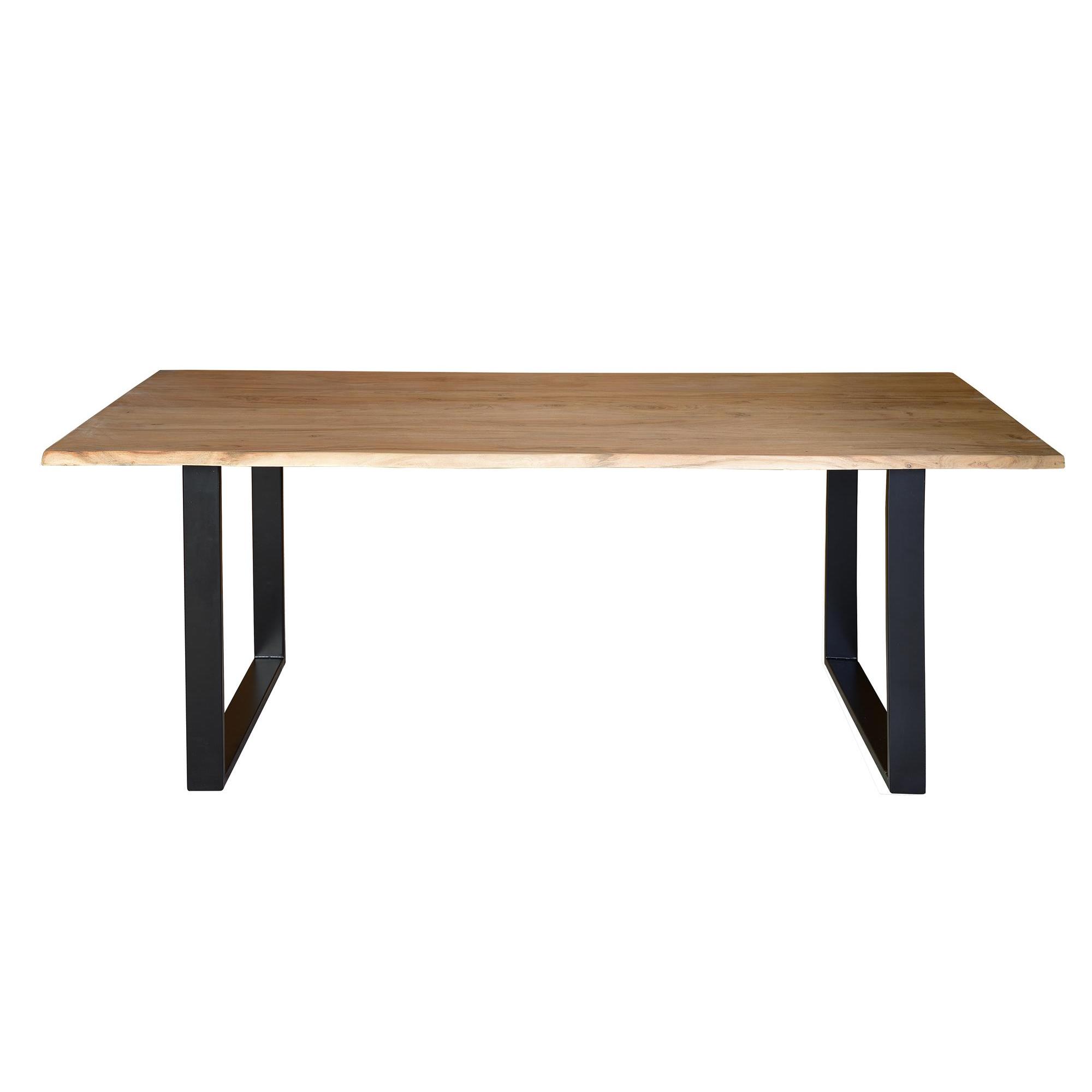 Mesa comedor madera de acacia y patas de metal76X140X80