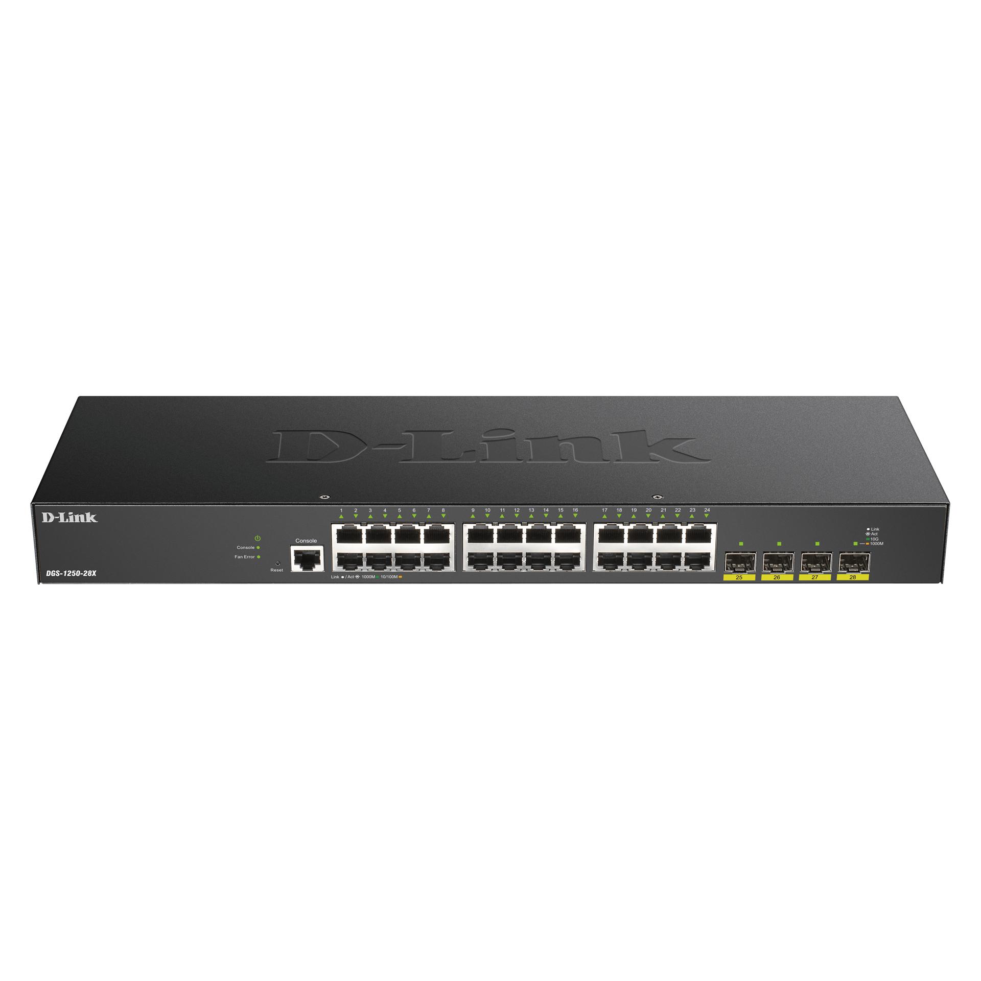 D-Link DGS-1250-28X switch Gestionado L3 Gigabit Ethernet (10/100/1000) Negro