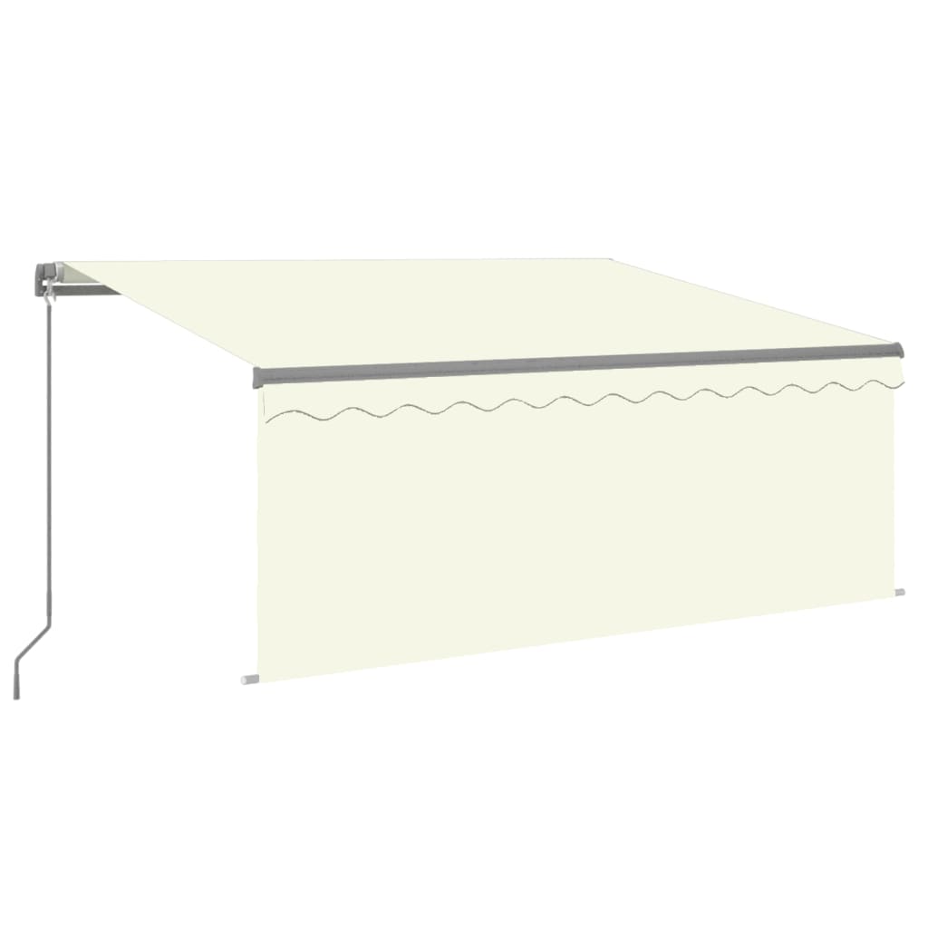 vidaXL Toldo manual retráctil persiana LED crema 3,5x2,5m