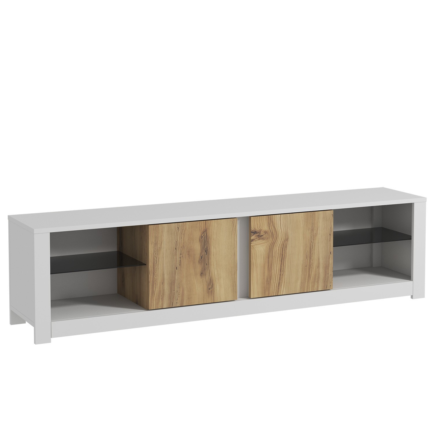 Habitat y Jardin - Soporte de TV de madera "Aydos" 180 x 35 x 45 cm - Blanco