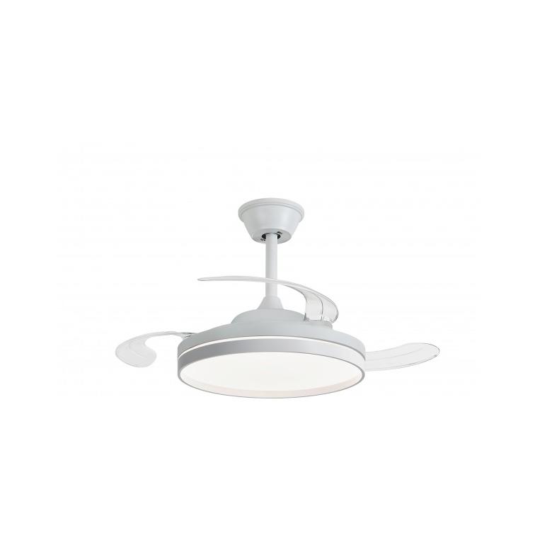 NARVI Ventilador de techo tamaño Ø40 cm,de 3 Palas,Motor DC, Luz LED Regulable y Memoria.Con Mando. Ref. CANNES 7189-40