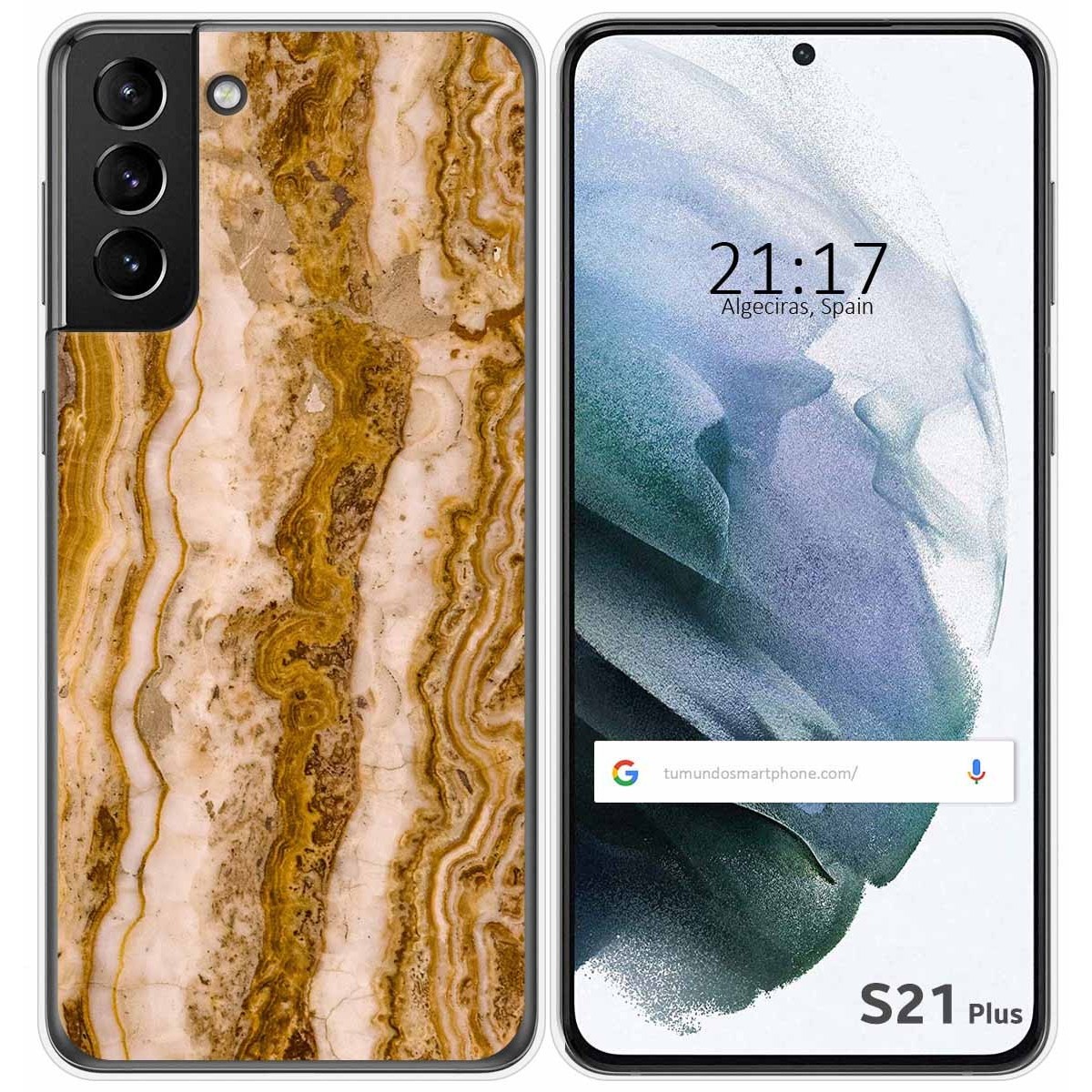 Tumundosmartphone Funda Gel Tpu para Samsung Galaxy S21+ Plus 5G diseño Mármol 10 Dibujos