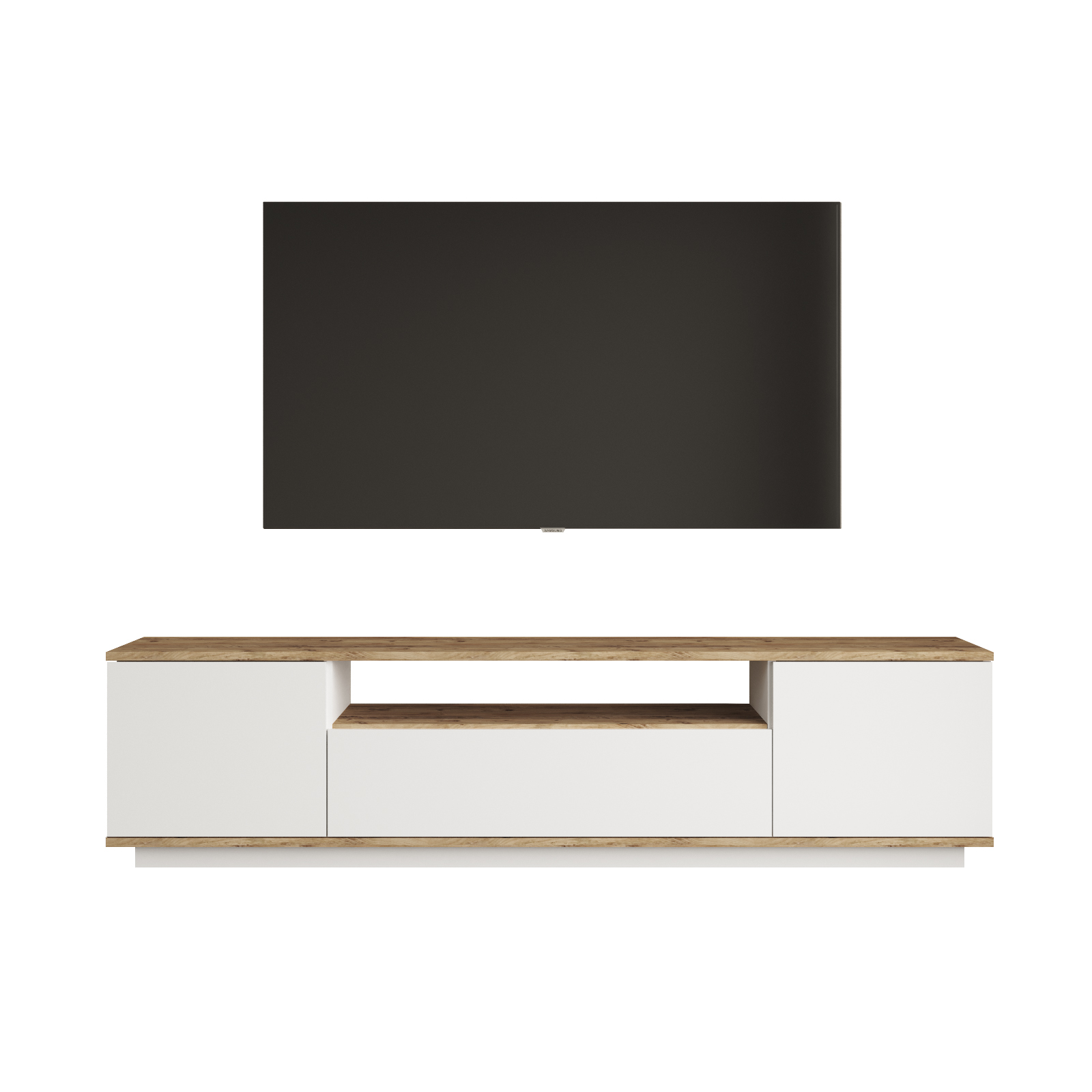 Mueble Tv Spark 180 cm Roble - Blanco