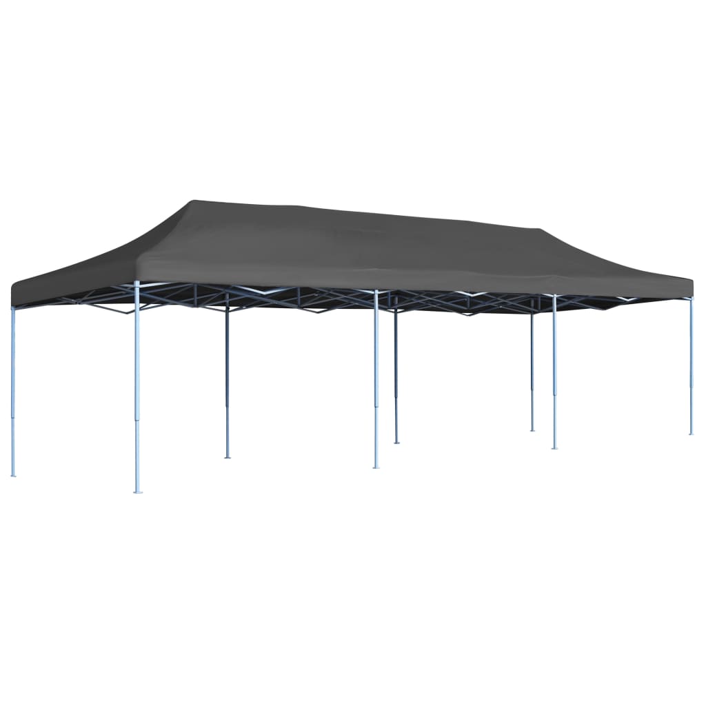 vidaXL Carpa para fiestas pop-up plegable antracita 3x9 m