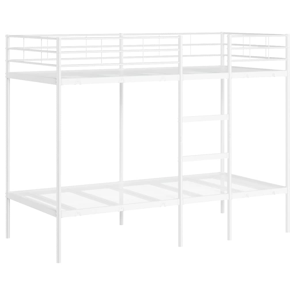vidaXL Litera sin colchón acero blanco 90x200 cm