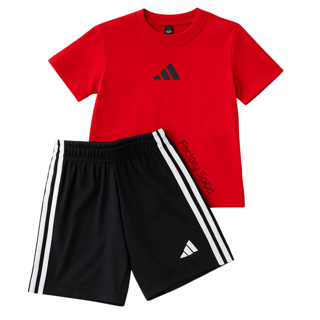 ADIDAS J TR ES 3S SET CONJUNTO ROJO/NEGRO 26 PARA NIÑOS