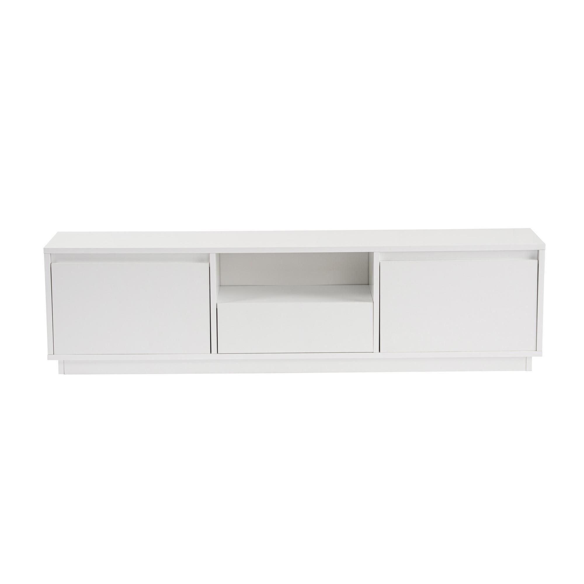 Habitat y Jardin - Soporte de TV de madera "Vanguard" - 160 x 29 x 42 cm - Blanco natural