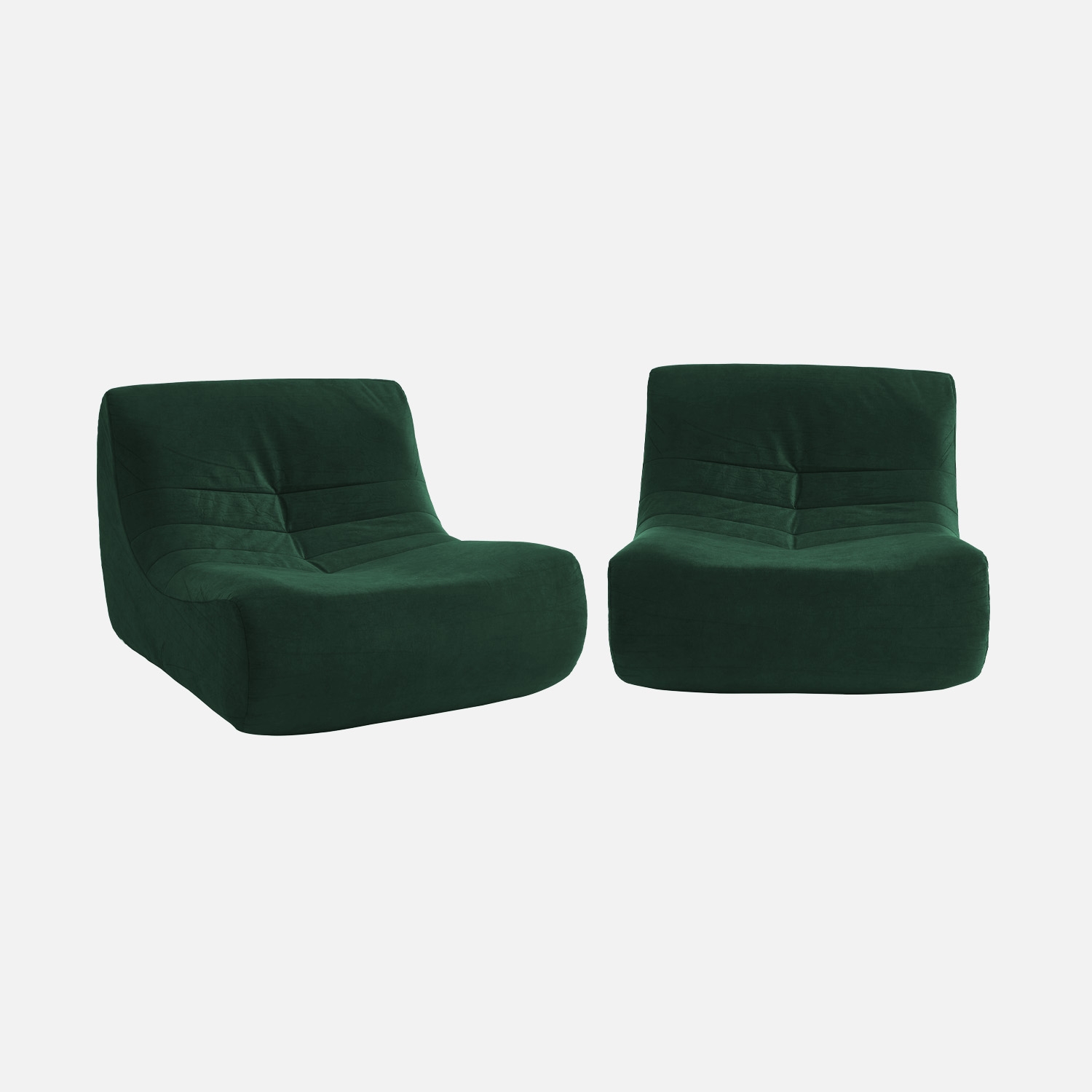 sweeek - Sofá modular de terciopelo, 2 plazas , Sokol terciopelo , 91x105x72
