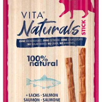 Vitakraft Barritas Vita Naturals de Salmón para Gatos (Gatos , Snacks , Semi-húmedos) - 4x5 gr