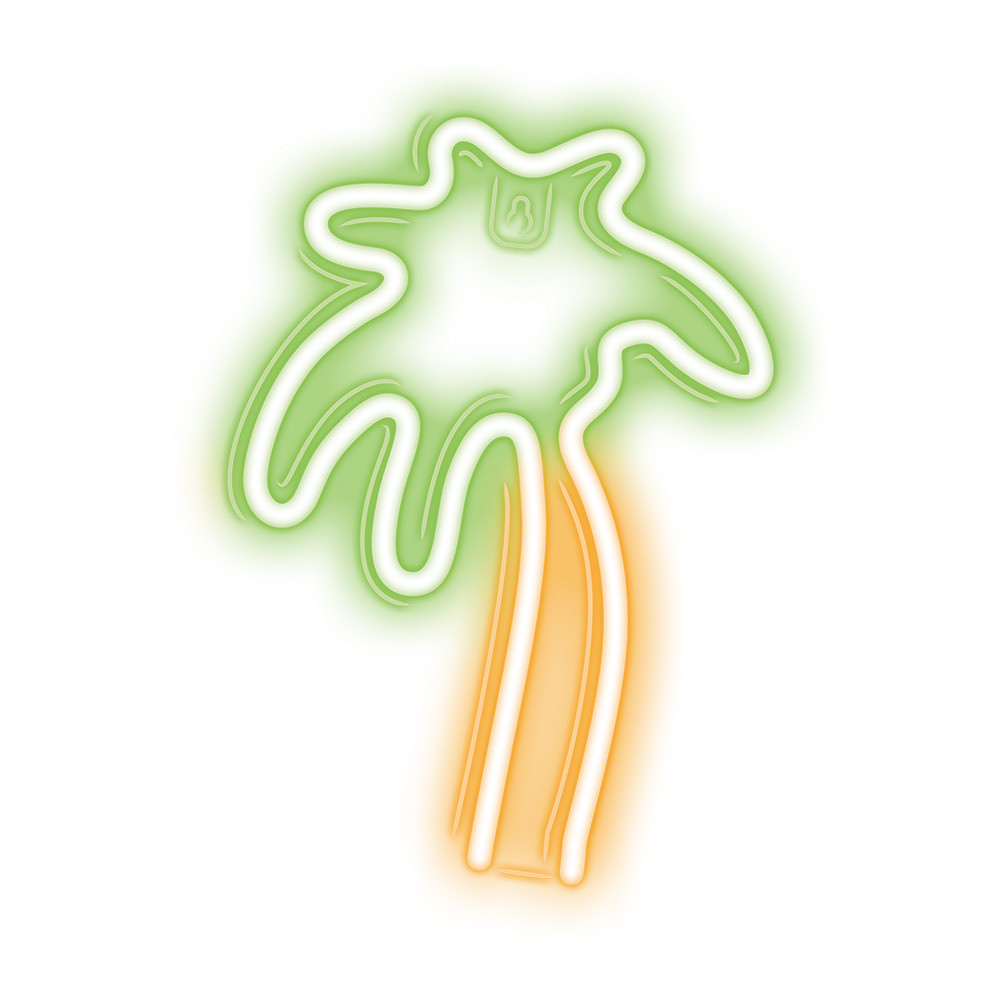 Luces de Neón LED Forever Palm Verde/Naranja