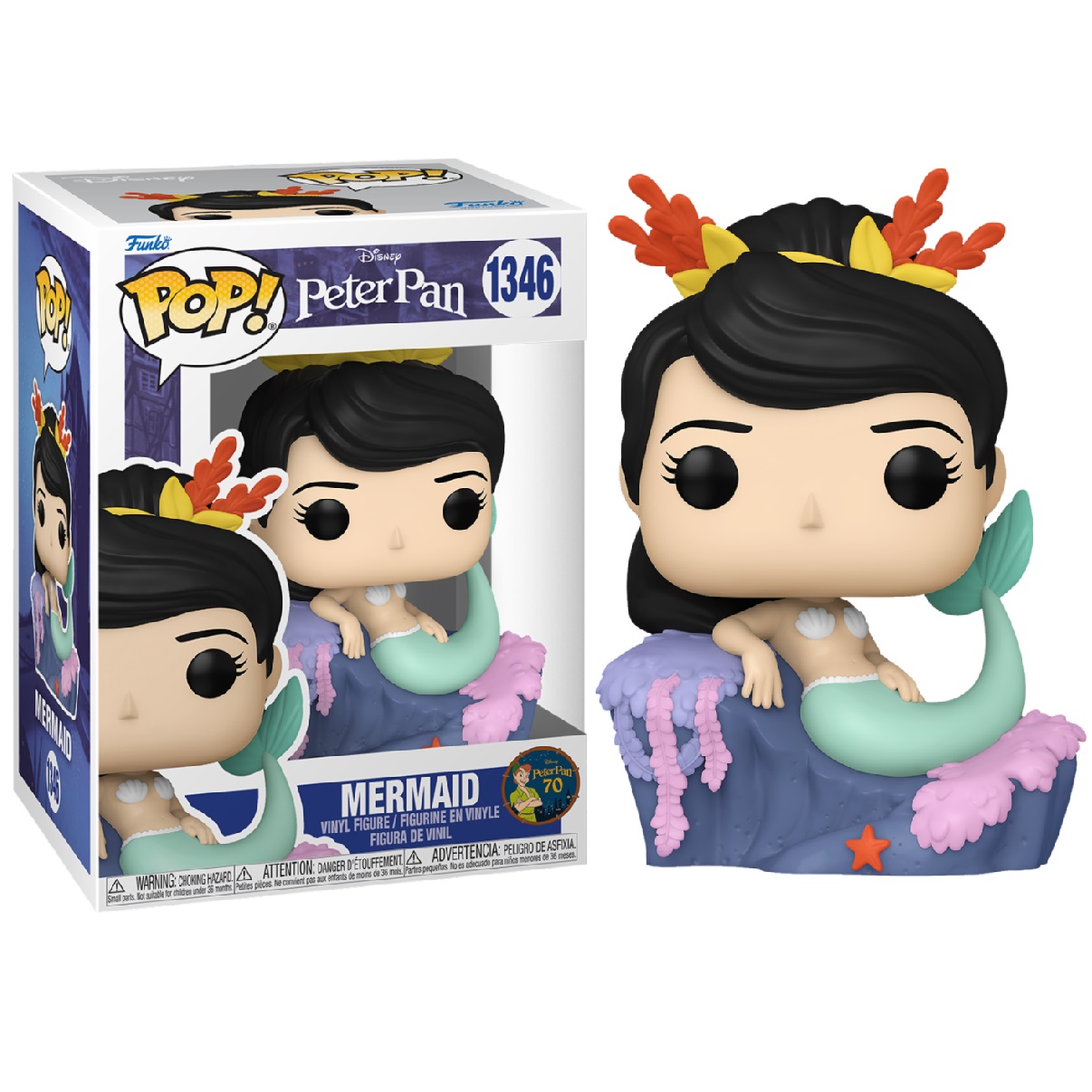 Funko Pop! Peter Pan 70 Aniversario – Sirena, 70696, Nº1346
