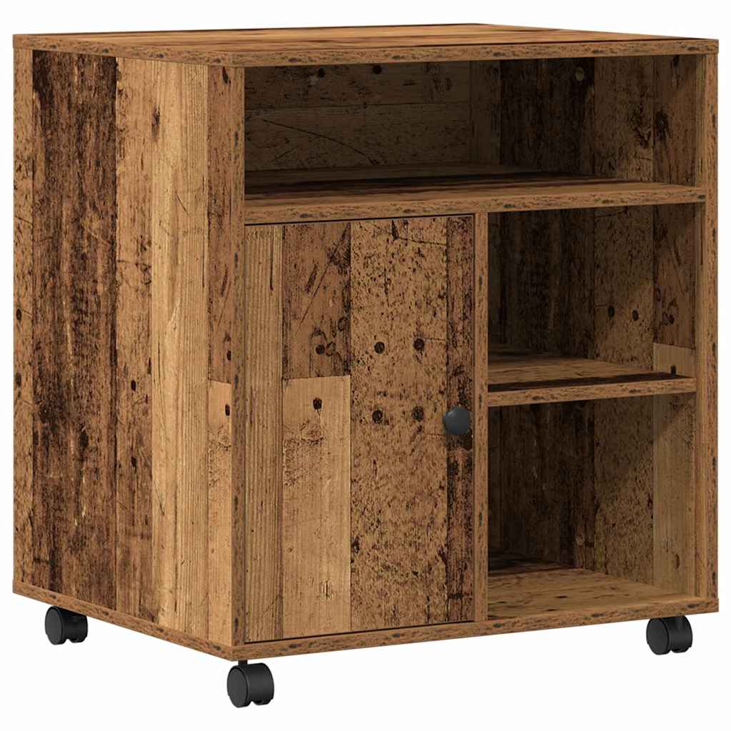 vidaXL Soporte para impresora con ruedas 60x50x67 cm Multicolor