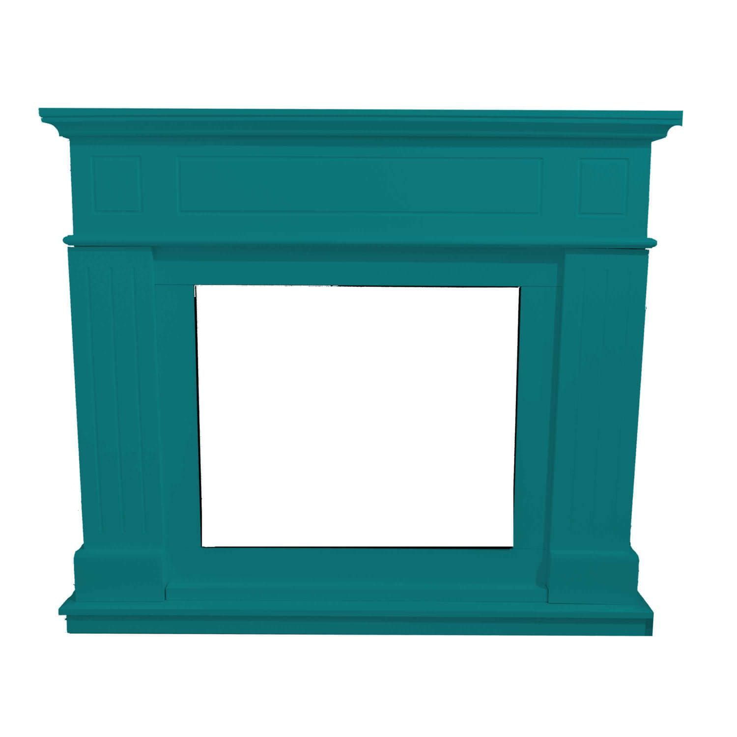 Mpc Pienza Turquesa Azul Turquesa Marco De Chimenea Pienza Azul Turquesa Mdf Marco De Madera De Fácil Instalación