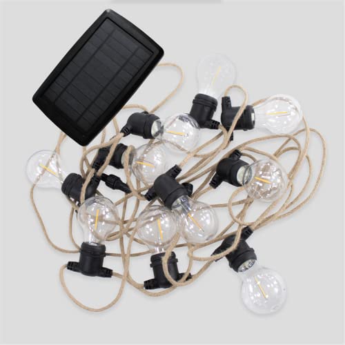 New Garden Allegra Solar LED Outdoor Light Garland with 10 Jute Lights for Garden Decoration, Perfect for Exterior Use and Ambiance.