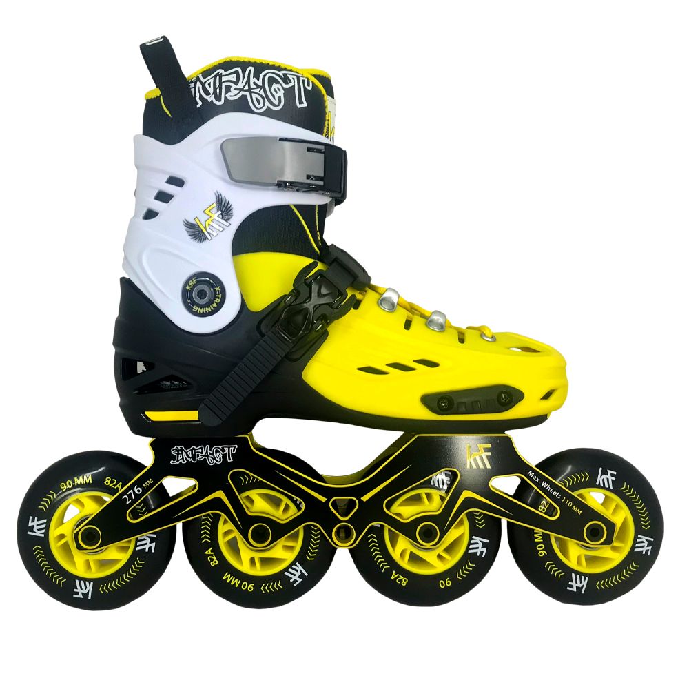 KRF The New Urban Concept Patin 4 Ruedas de 90 mm Freeskate Impact  Amarillo