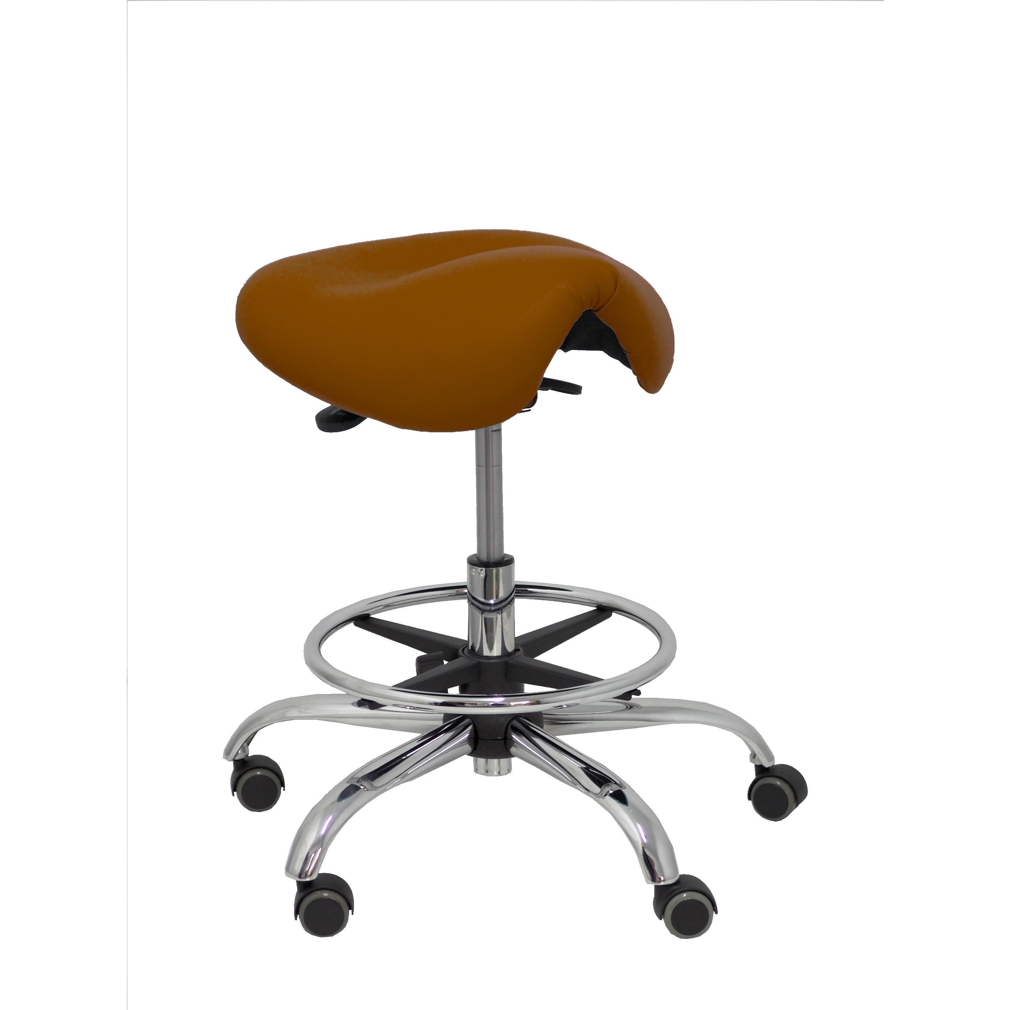 Piqueras Y Crespo Taburete Alatoz Clínico Giratorio Ergonómico con Aro Reposapiés Regulable en Altura