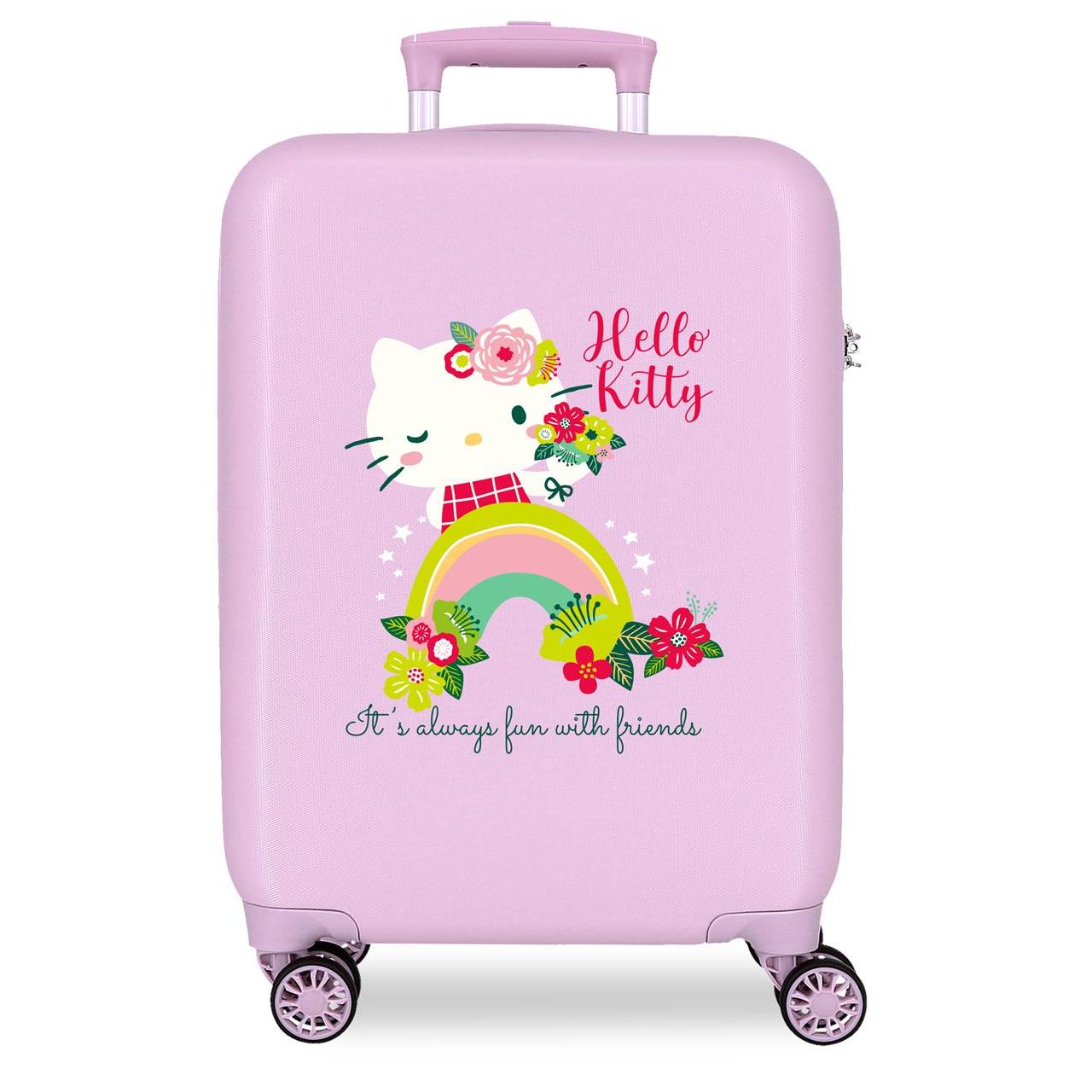 Maleta de cabina Sanrio Hello Kitty Always fun ABS con capacidad de 41,8L Lila