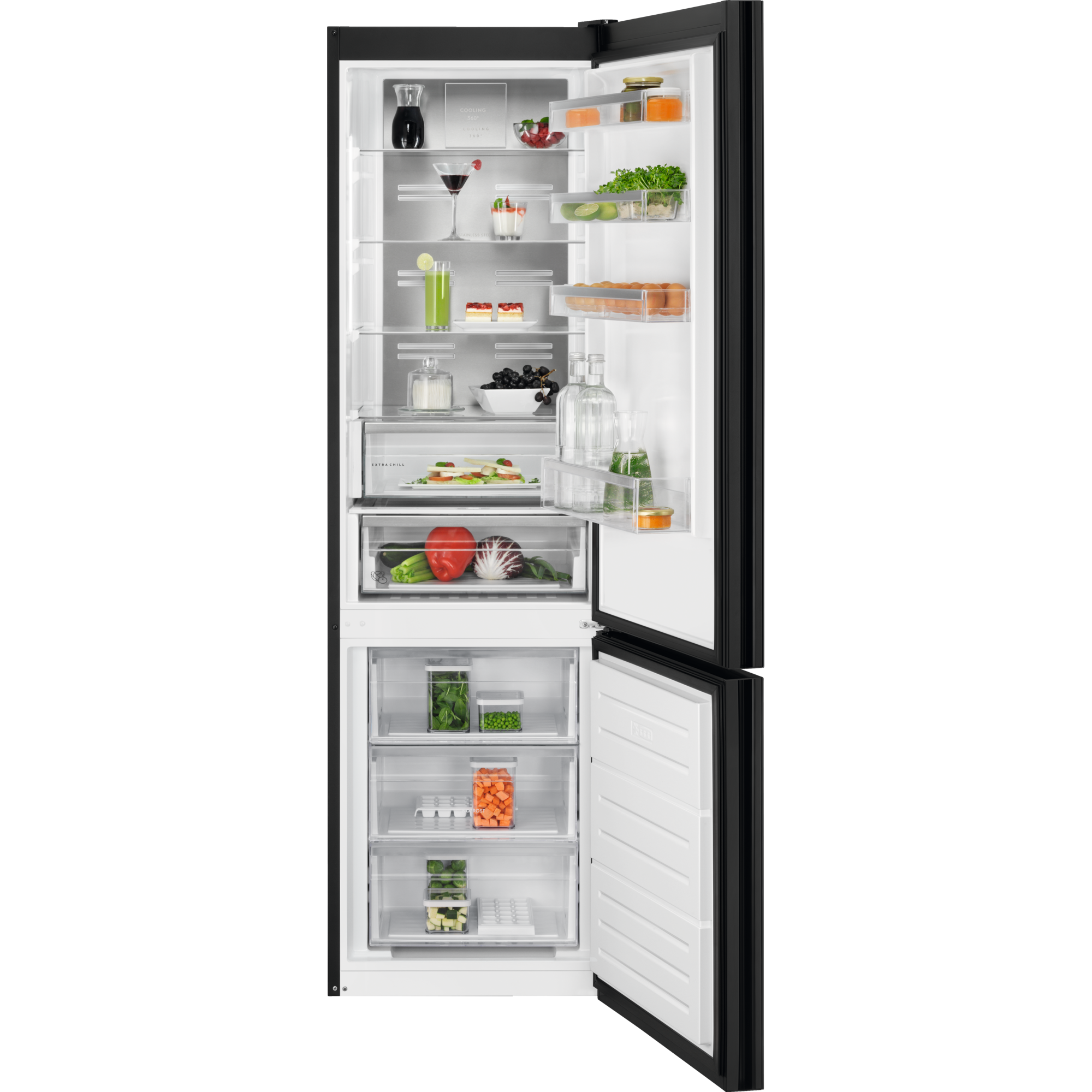 AEG - Frigorífico combi de libre instalación Serie 8000 Negro de 201 cm - ORC8M361DT