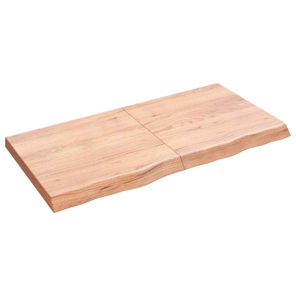 vidaXL Encimera de baño madera maciza sin tratar 120x60x(2-6) cm