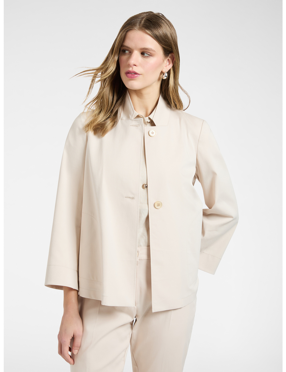Elena Mirò - Chaqueta desestructurada mezcla algodón