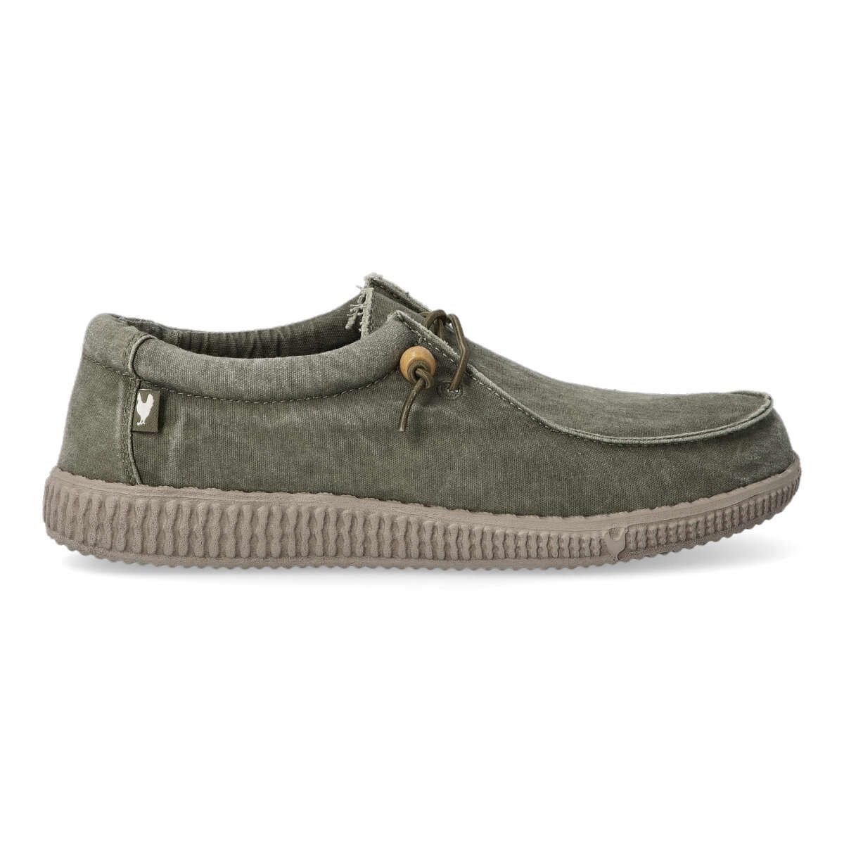 WALK IN PITAS - Zapatos Wallabee lona desgastada para hombre, cómodos y ligeros con cierre de cordón elástico y plantilla Comfort Insole transpirable