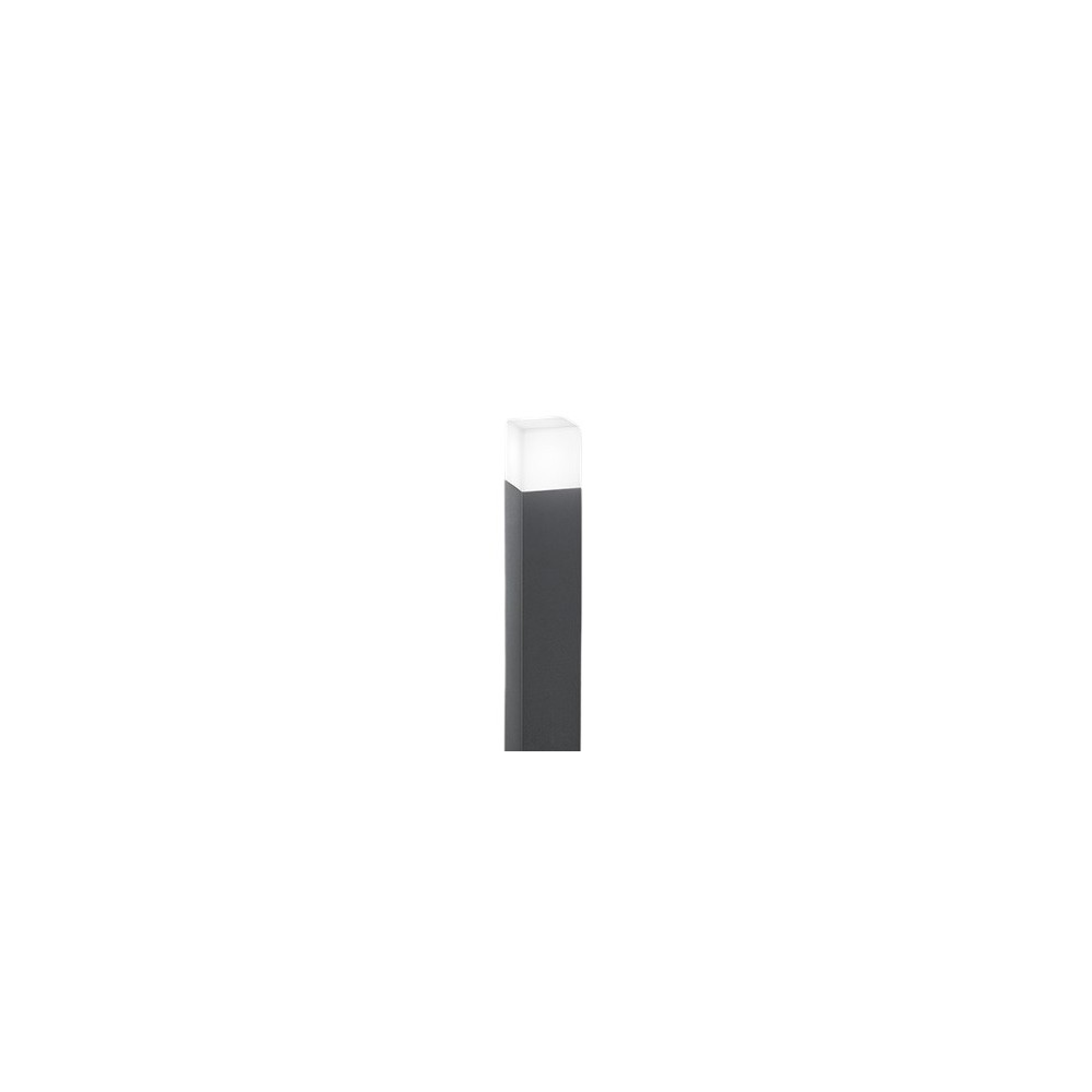 Torre - Bolardo de jardín con 1 bombilla E27 máx. 20 W IP54, aluminio pintado, bolardo para exterior, color antracita, altura 60 cm - Perenz