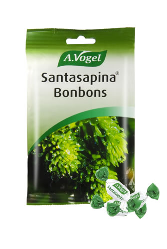 A.Vogel - Santasapina Bonbons | Caramelos rellenos de yemas de abeto, miel pura y jugo de pera | 100 gr | A.Vogel