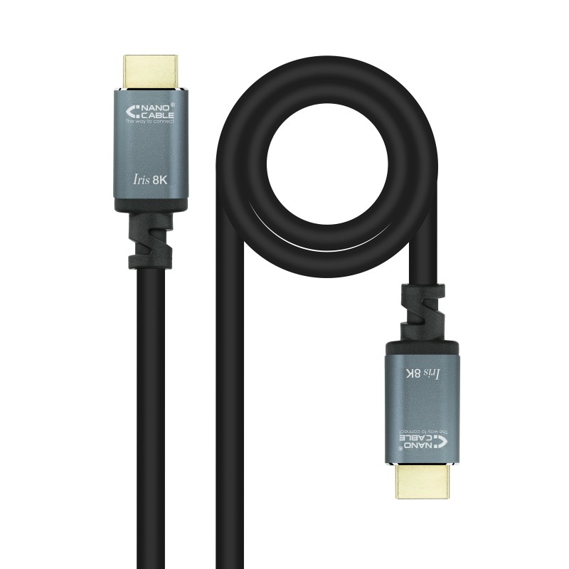 Nanocable - Cable HDMI 2.1 IRIS 8K A/M-A/M, Negro, 5 Metros 10.15.8005