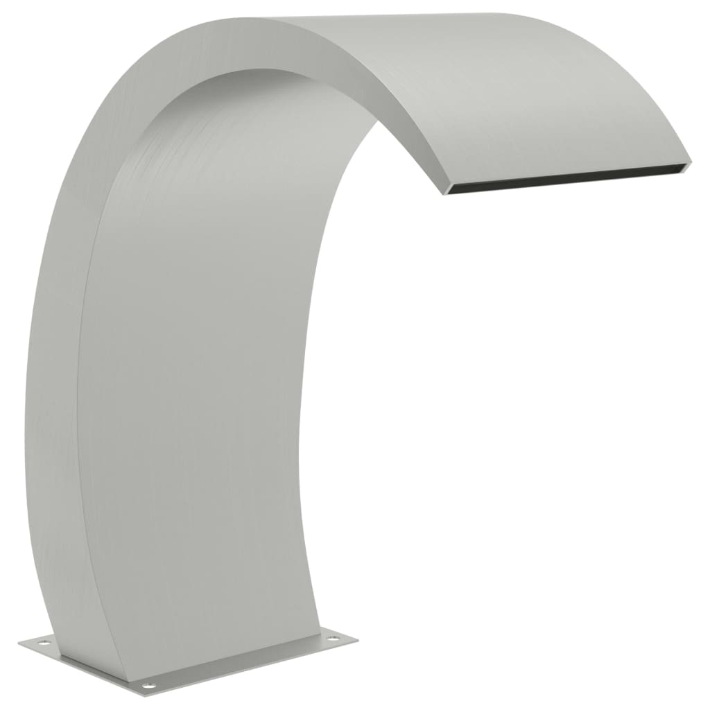 vidaXL Fuente de Piscina con LED de Acero Inoxidable Cascada Jardín Estanque Modelo Con LEDs, sin LED