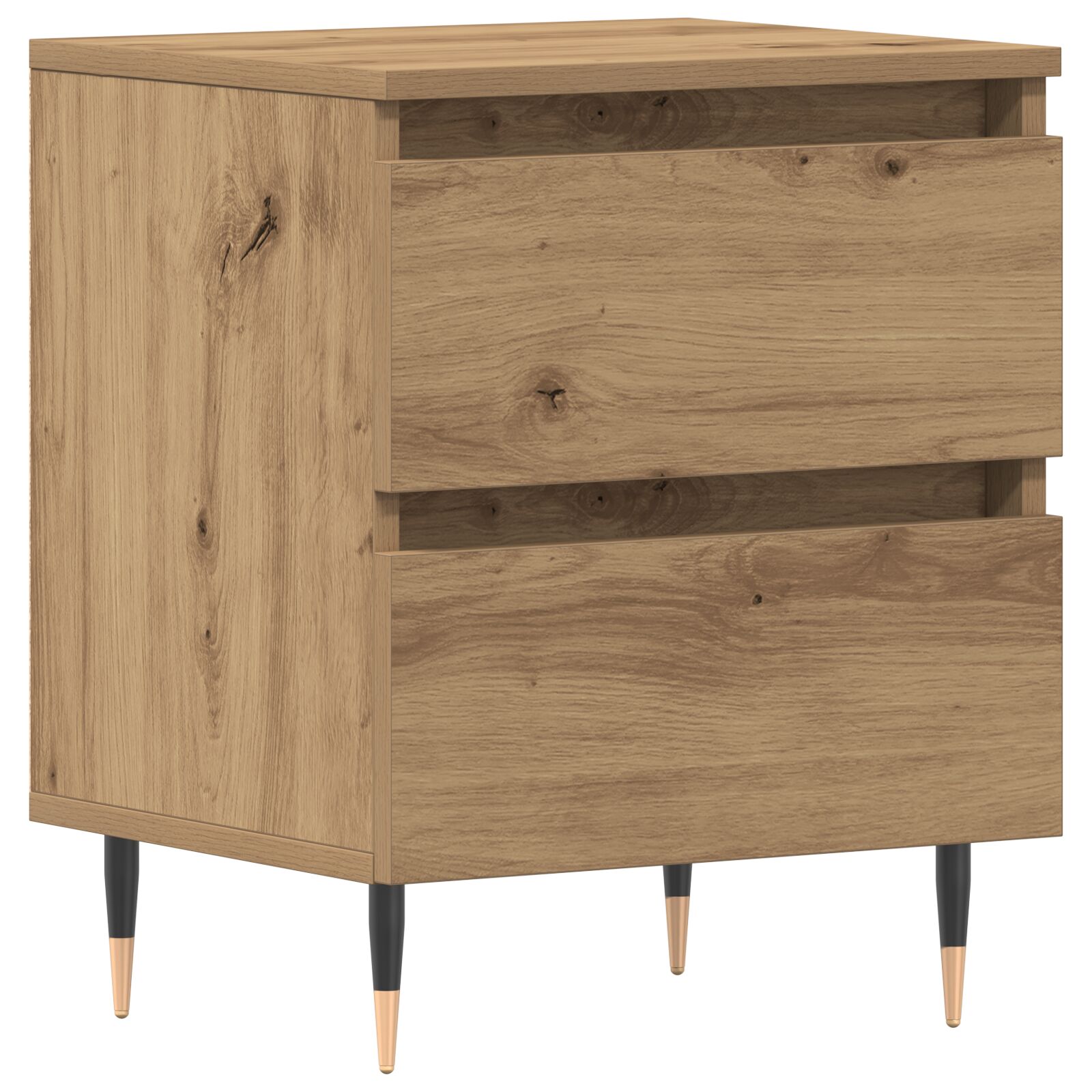 Mesita de Noche vidaXL Roble Artesanal 40x35x50 cm Madera Engineered