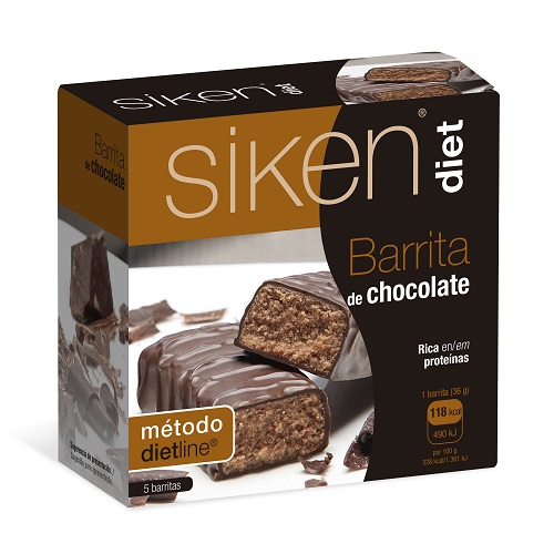 Siken Barrita Dietética Chocolate 5 Uds