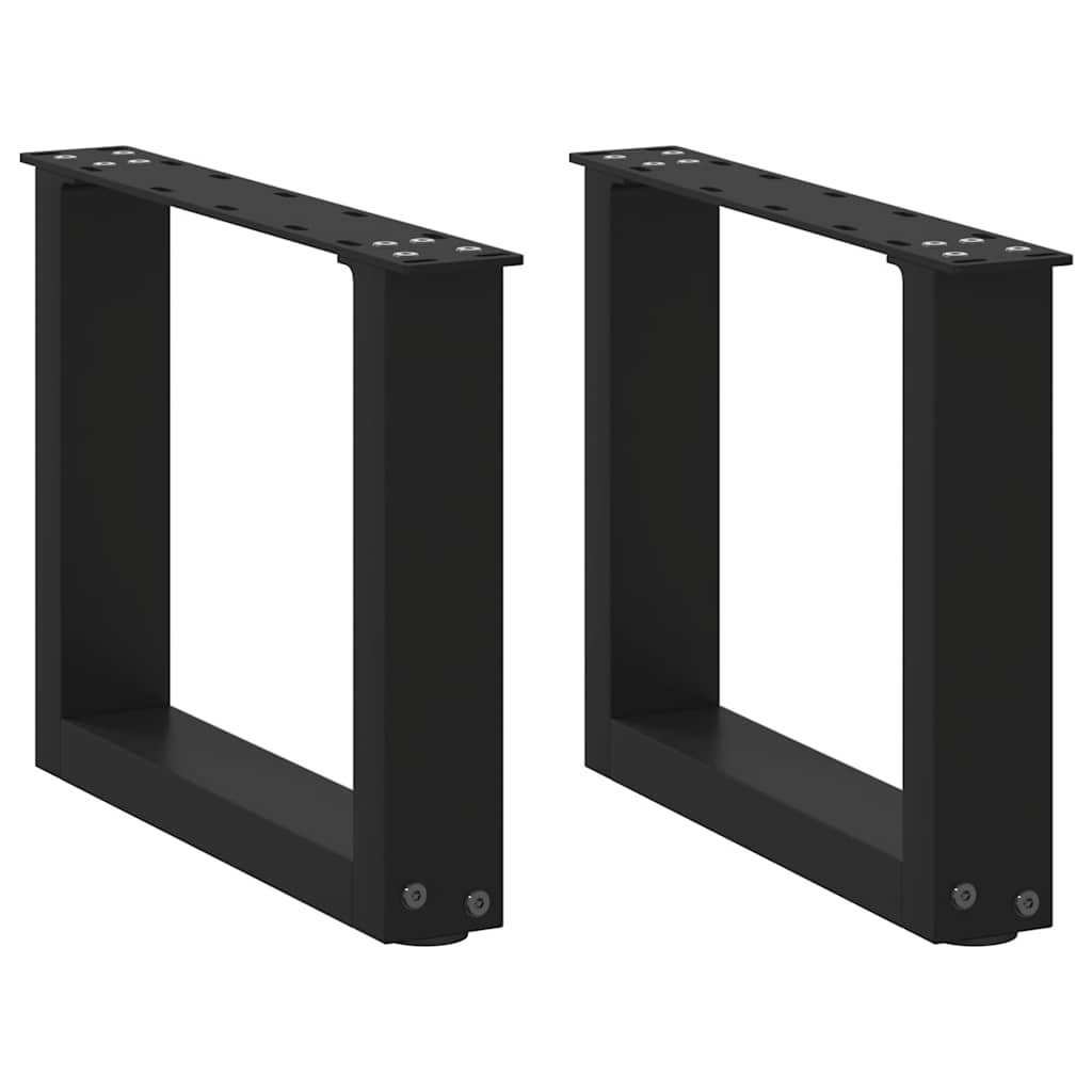 vidaXL Patas para mesa de centro en forma de U (2 unidades) 30 x (30-31) cm, acero