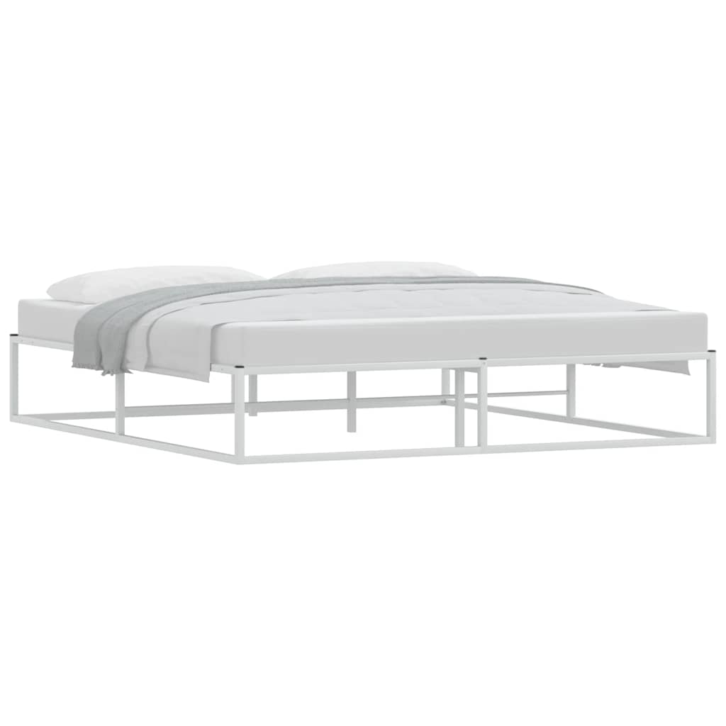 vidaXL Estructura de cama sin colchón metal blanco 180x200 cm