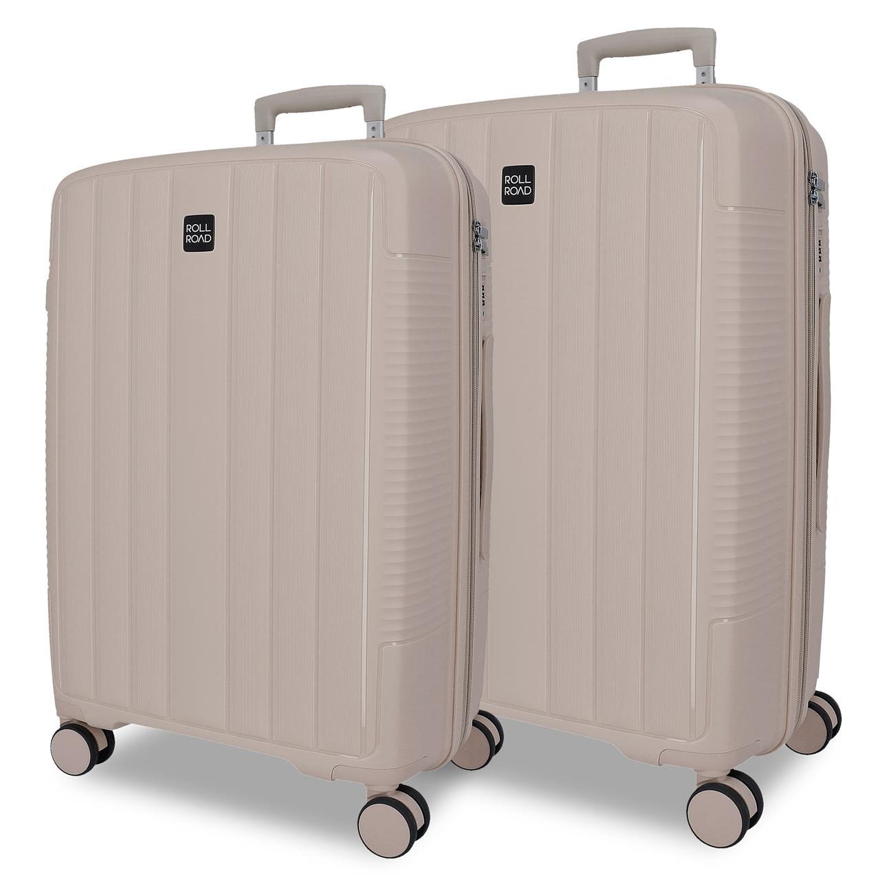 Juego de maletas Roll road Acadia champagne 48x75x29 cm
