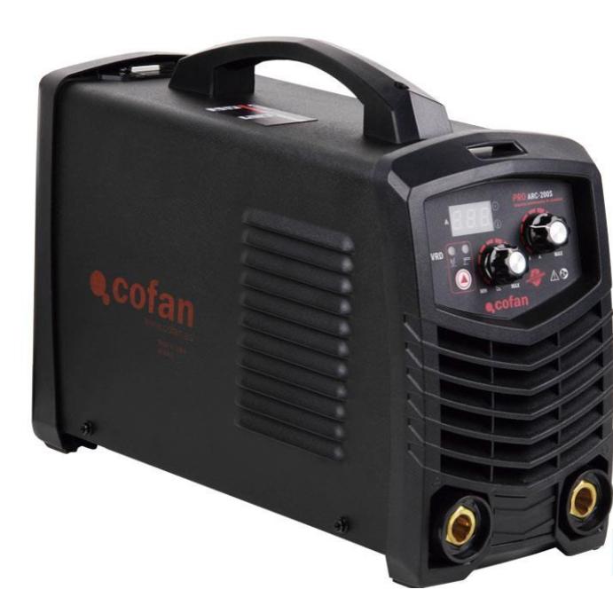 SANCO STORE- cofan Soldador inverter eléctrico MMA 200 A. Capaz de soldar en la mayoría de las industrias y todos los campos de soldadura de precisión, como también la soldadura de placas delgadas, etc.