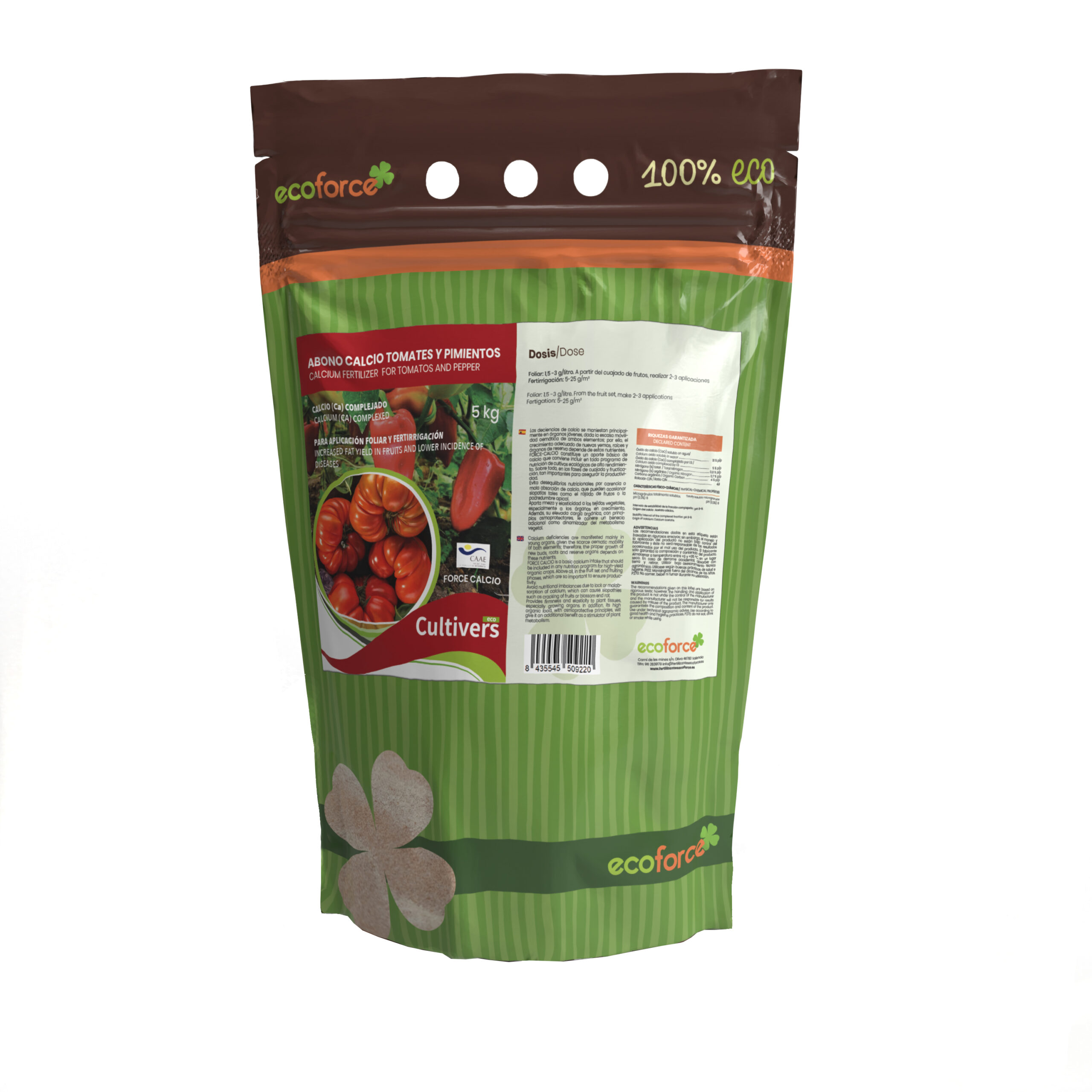 CULTIVERS Calcio Tomates y Pimientos Ecológico 5 kg