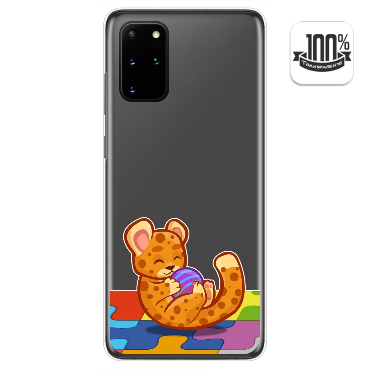 Tumundosmartphone Funda Gel Transparente para Samsung Galaxy S20+ Plus diseño Leopardo Dibujos