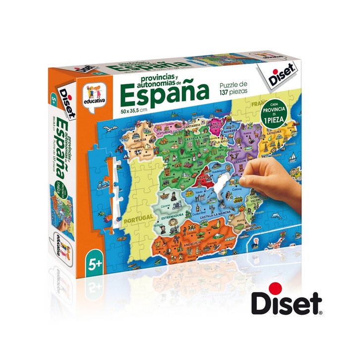DISET JUEGO EDUCATIVO PROVINCIAS DE ESPAÑA EDUCATIVO 47x91x26 Cms.