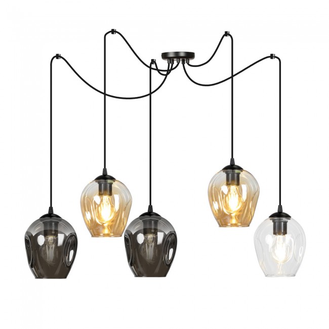 Wonderlamp Lámpara colgante Maranto Mix (5 luces)