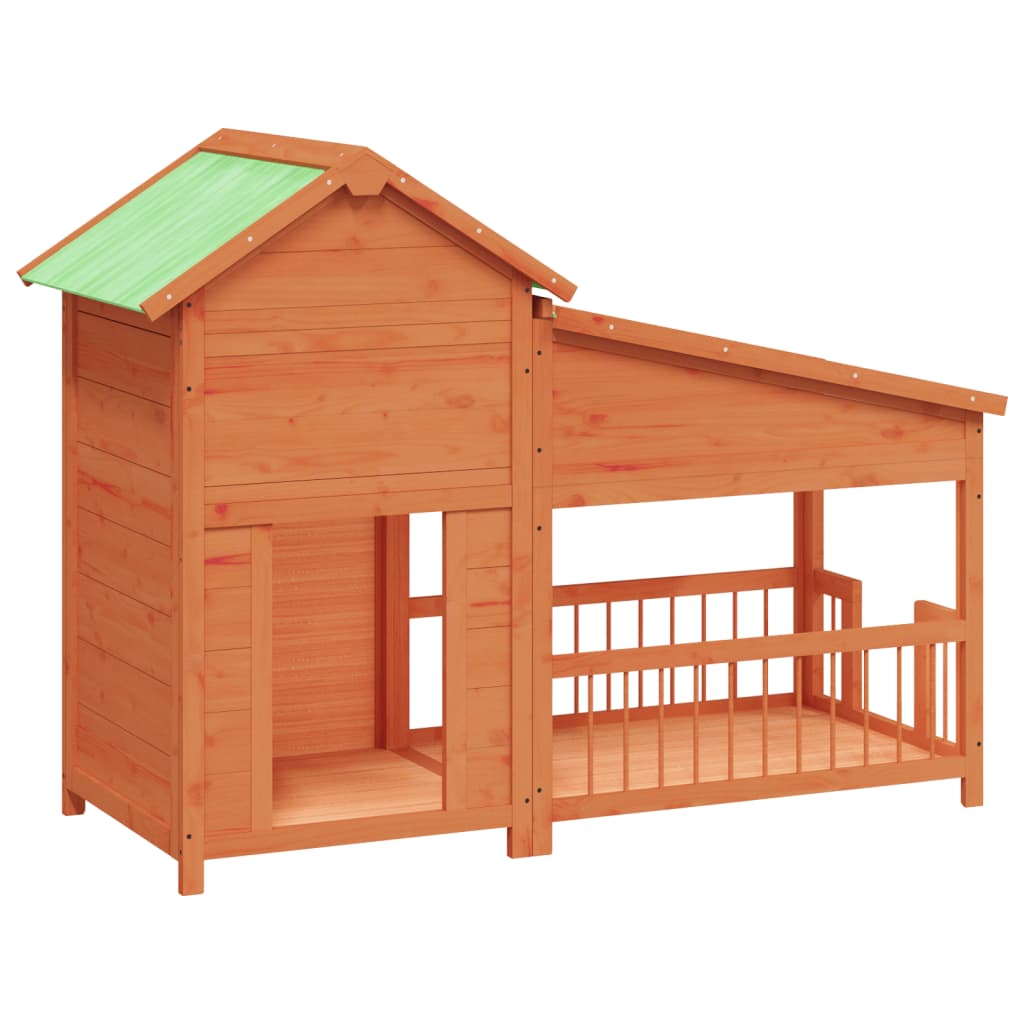 vidaXL Caseta para Perros Perrera Casita Animales Jardín Color Marrón,  Moca,  Gris y mas