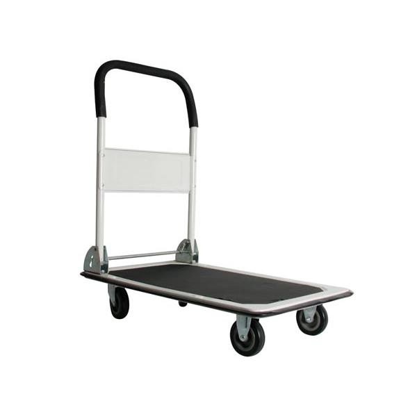 Perel OHT150 carro de servicio Aluminio, Negro - Carros de servicio (Aluminio, Negro, 150 kg, 1 estanterías, 10 cm, Fijo, Girar, 480 mm)