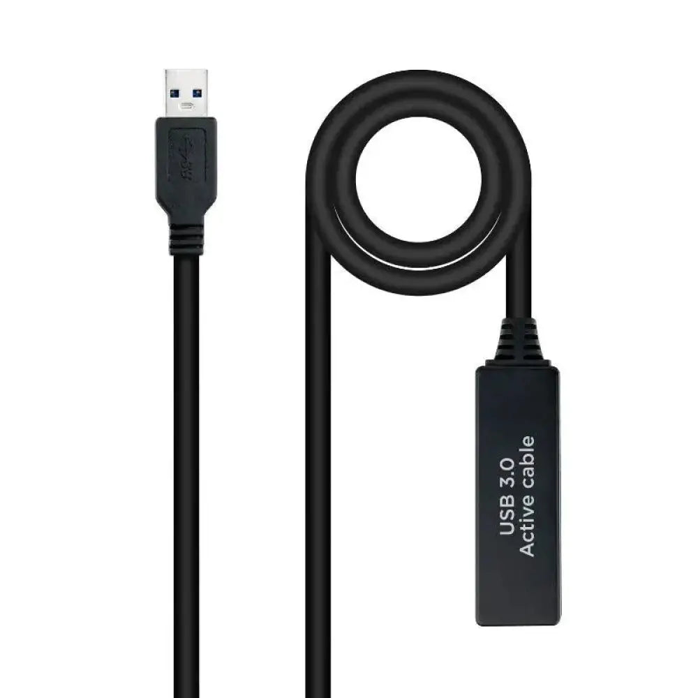 Nanocable Prolongador Amplificado USB 3.0 A/M-A/H 10m Negro