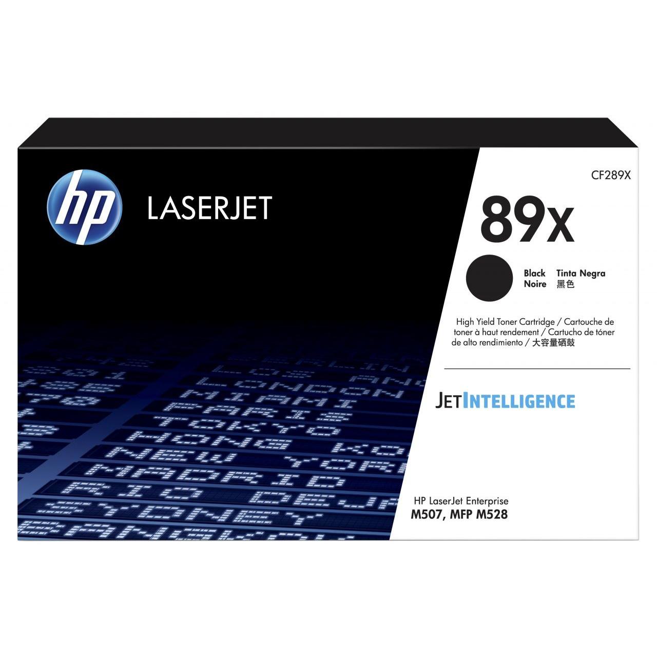 HP - Tóner CF289X negro original de alto rendimiento para impresoras LaserJet Enterprise M507 y M528, 10 000 páginas