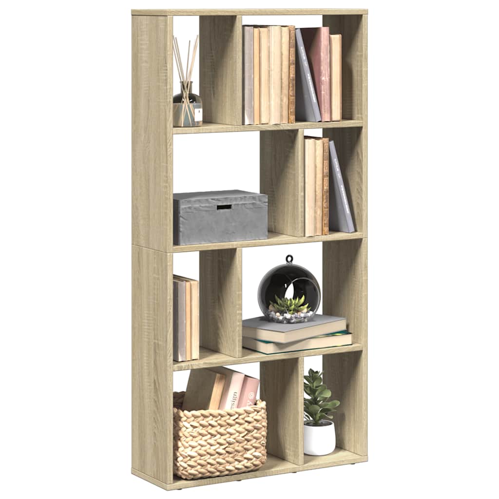 vidaXL Estantería de madera de ingeniería negra 60x20x120 cm en color Negro/Roble artisan/Gris sonoma y más | almacenamiento funcional diseño moderno para baño dormitorio sala